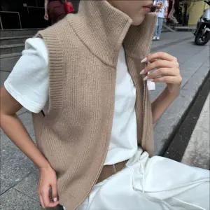 니트조끼 여성 니트베스트 레이어드 투웨이 집업