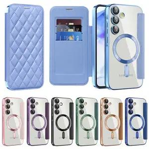 갤럭시퀀텀5 A55 5G A556 풀커버 맥세이프 퀄팅 카드 수납 지갑 가죽 핸드폰 케이스