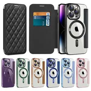 아이폰11 11프로맥스 풀커버 맥세이프 퀄팅 카드 수납 지갑 가죽 핸드폰 케이스