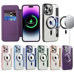 아이폰11 11프로맥스 풀커버 맥세이프 클리어백 카드수납 가죽 플립커버 핸드폰 케이스