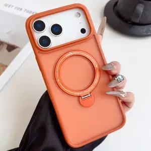 아이폰17 17에어 17프로 17프로맥스 매트 맥세이프 링 거치대 반투명 하드 핸드폰 케이스