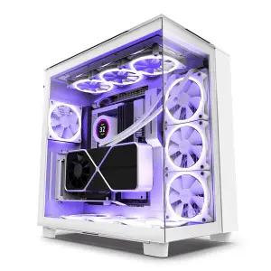 NZXT H9 Elite 프리미엄 듀얼 챔버 미드 타워 에어플로우 PC 케이스 (화이트)