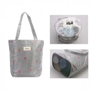 ( )체크패턴 목욕가방 물빠짐 물놀이 세면백 수영가방