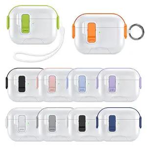 에어팟 프로1세대 듀얼 고리 락 잠금 버튼 하드 스트랩 카라비너 케이스