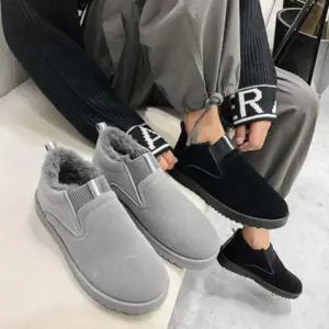 슬립온 방한화 겨울 신발 남자 털 편안한 데일리