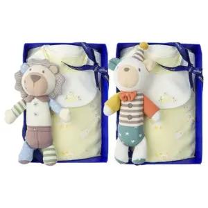 [갤러리아] (쌍둥이출산,백일우주복)두기코튼모달우주복두벌+사자,곰돌딸랑이세트(A11-10616SET)