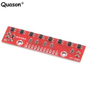 8 채널 IR 추적 센서 모듈 8 채널 적외선 라인 트랙 추적 감지 보드 DIY 감지기 forArduino Smart Car