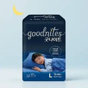 하기스 굿나이트 어린이용 안심팬티 대형 남아 17입 2개 일회용기저귀