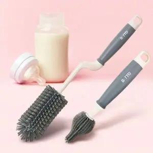 [골드스마일]실리콘 젖병솔 미니 유아 젖꼭지 세척 솔