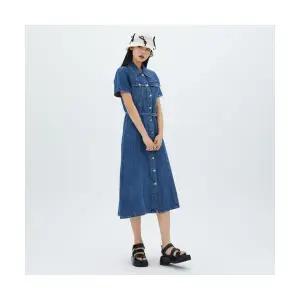 [LAP] 셔츠형 벨트 롱 데님원피스 AR2DO461 898692