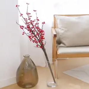 레드 망개 열매 나무 가지 대형 조화 [인조 나뭇가지 가을 겨울 인테리어 소품]