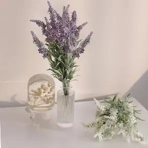 라벤더 조화 부케 부쉬 2color [미니 생화같은 인테리어 예쁜조화 인조 가짜 꽃 실크