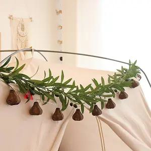 인조 넝쿨 가랜드 조화 올리브 180cm [그리너리 나뭇잎 식물 줄기 행잉플랜트 가랜드