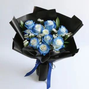 미드나잇 블루 생화꽃다발