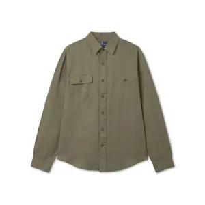 [폴로 랄프 로렌]POLO RALPH LAUREN 클래식핏 리넨 실크 트윌 워크셔츠 - 그린 MNPOWOV16823474-300 898099