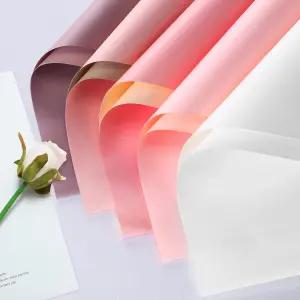 발렌타인 어머니의 날 꽃다발 선물 포장용 페인 100매 방수 양면 컬러 종이 플로리스트 공예품 5가지