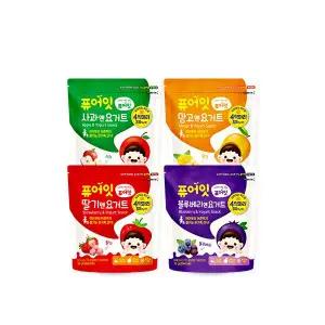 퓨어잇 내이브로 요거트큐브 4종 세트, 사과+딸기+망고+블..., 1세트