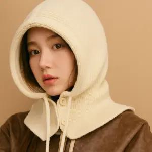 도톰한 남여공용 바라클라바 후드워머 방한모자 니트 머플러 목도리 LAPFA591