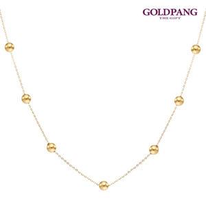 [골드팡]14k/18k 라인 골든볼 목걸이 [5mm] :주문제작