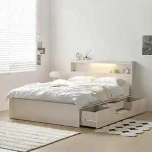 [20%OFF]알파침대 국내제작 BEST 프레임 슈퍼싱글 퀸 킹 수납침대 서랍형 무헤드 평상형 편백나무