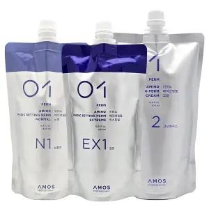 [아모스] 아미노 매직셋팅펌400ml+500ml 열펌제 (강모/보통모)