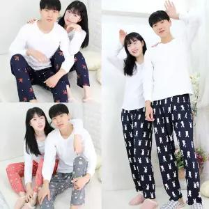 커플 피치 기모바지 빅사이즈 남성 파자마 여성 잠옷바지 홈웨어 커플룩 편한 이지웨어 라운지웨어