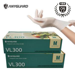 애니가드 일회용 라텍스 요리 위생 미용 장갑 200매