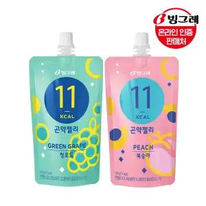 [빙그레]11kcal 곤약젤리 청포도/복숭아 15개
