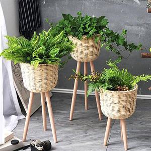 라탄바구니 화분 스탠드 커버
