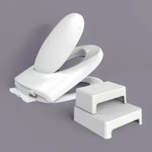 두리 3.0 트리플 무소음 국민 유아변기커버 (항균소재) + 두리 2단 디딤대(화이트)