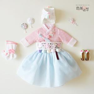 여아 고급 파스텔 한복(백일~15호) 유아 백일/돌/아이/아동/여자/아이/어린이/키즈/초등/학생/주니어/설빔