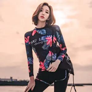 [빠른출고]M~XL 세레나데 쓰리피스 여성래쉬가드  빅사이즈 레쉬가드세트 여