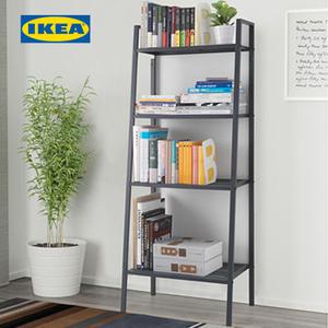 이케아 LERBERG 레르베리 선반유닛 4단 확장형 60x148 cm 화이트,다크그레이,그린