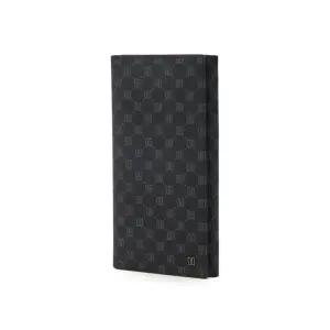 [롯데백화점]닥스 액세서리 LL[선물포장][LOUIS PVC]블랙 가죽 로고 DD 패턴 장지갑DBWA4E121