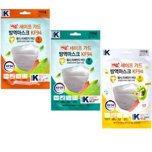 세이프가드 황사 방역마스크(KF94) 대형,중형,소형(택1) 1매입 10개