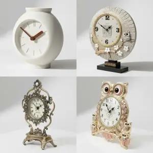 [국산]고품격 인테리어 엔틱 탁상시계/집들이 결혼 입학선물 알람시계 자명종 장식소품 장식품