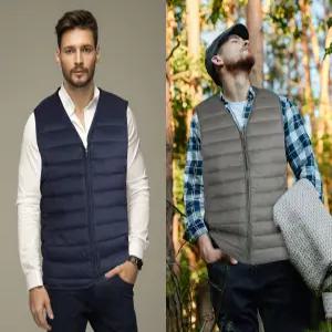 PG에어필링 V넥 경량패딩조끼 남자아웃도어 겨울정장