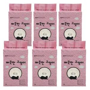 깨끗한고양이 두부모래 벤토입자 7L 6개 국내산 미요