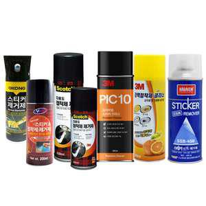 3M 브이텍 나바켐 오공 스프레이 접착제 스티커 타르 제거제 클리너 주차 딱지 찐득이