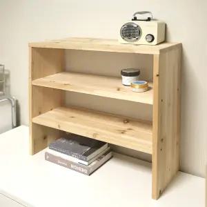 원목 양발이 선반 3단 560 삼나무 틈새 책상정리 공간활용 받침대 미니 수납장 피규어 진열장 주문제작