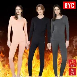 BYC 남성여성 보디히트 발열내의 상하세트 남자여자 기능성 자가발열 히트텍