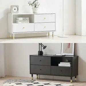 [바로방 가구]디디 3단 서랍 거실장 1000 tv다이 티비 선반 원룸 수납 모듈 미니장식장