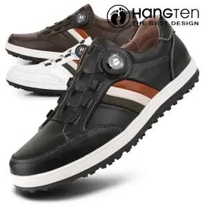 [행텐] 보아시스템 다이얼버튼 천연가죽 컴포트 캐주얼화 스니커즈 남자신발 연습용골프화