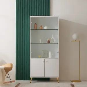 클레오 유리장식장 진열장 주방수납장 피규어 그릇장유리선반