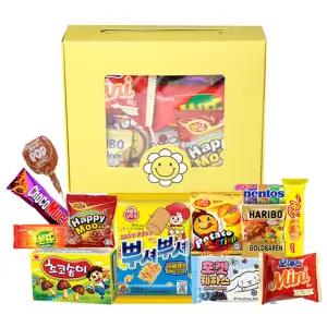 스마일 과자세트 종합 선물세트 단체간식 교회 단체 기업 회사 학교 어린이 손잡이가방