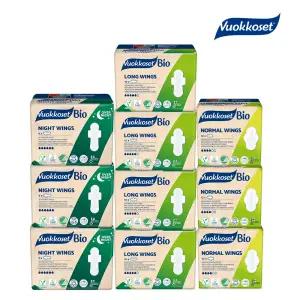 뷰코셋 NEW 유기농 순면 생리대 혼합 10팩 노말윙3+롱윙4+나이트윙3