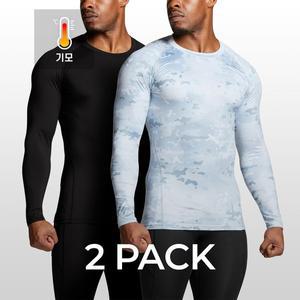 [테슬라][겨울시즌]애슬리오 기모 내의 내복 언더레이어 라운드 긴팔 2팩 AO-LYD02