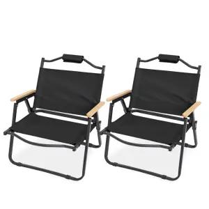 크로퍼스 이지폴딩 로우체어 2개 1세트 (블랙+블랙)