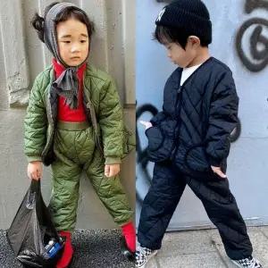 3온스 패딩 상하복 아동 유아 주니어 남아 여아 깔깔이 상하 세트