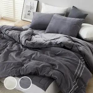 포를리 극세사 차렵이불+패드+베개커버 풀세트 킹 호텔식 겨울 침구 KK